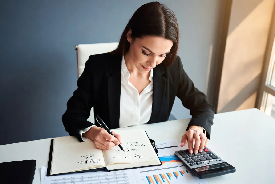 Tableau de bord avec des ratios financiers calculés pour une entreprise